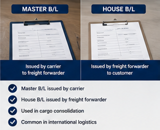 Comparison between Master Bill of Lading and House Bill of Lading in freight forwarding