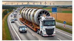 Transport of oversized rocket turbine